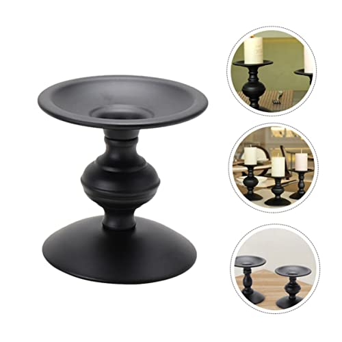 Alipis 3 Piezas candelero Accesorios de Alta definición candelabros de Chimenea te Ligero Centro Mesa decoración Vintage candelabro Retro Soporte de la Vela de la Vendimia Planchar Black - imagen 5