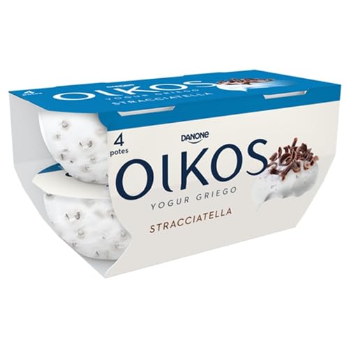 Yogur Griego OIKOS, Danone 4x110g. (Pack de 6 unidades) (STRACIATELLA)