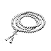 Produktbild Outdoor Edelstahl Metall Gold Silber 108 Buddha Perlen Halskette  Gebet Buddha Metall Kupfer Peitsche Kette Auto Anhänger Selbstarmband Silver
