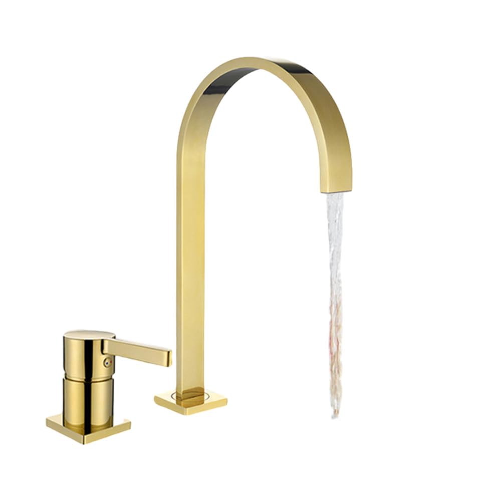 Robinet de lavabo noir doré pour remplacer un mitigeur fuyant et difficile d'accès