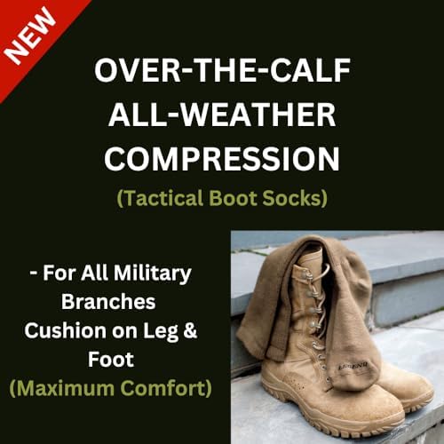 LEGEND Compression OTC Tactical Socks, Merino Wool All-Weather Over-the-Calf Military Combat Boot Socks for Men and Women3