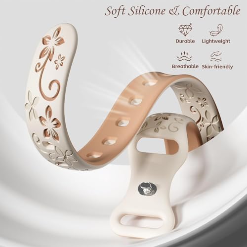 Correa deportiva de silicona floral para Samsung Galaxy Watch miniatura 4