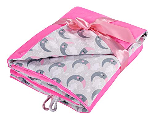 EliMeli Couverture d'éveil pour bébé en polaire polaire Minky 100% coton avec rembourrage super Crystal Très haute qualité et couverture en peluche pour bébé 75 x 100 cm