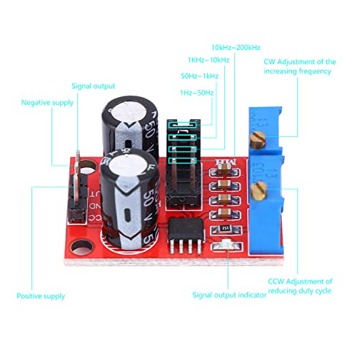 Image of Garosa Pulse Frequency Generator Module Board with Adjustable Duty Cycle and Stepper Motor Driver Function NE555-Based Signal Source (5-Pack)