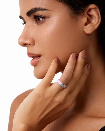 Image of Egnaro Silicone Wedding Bands Women, Inner Arc Ergonomic Breathable Design