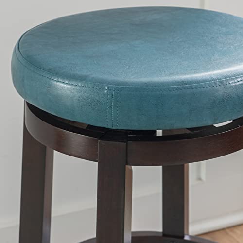 Butaco Linon Maya, color Teal Counter, altura 24 pulgadas, diseño transicional miniatura 4
