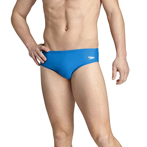 Speedo Men's Swimsuit Brief Endurance+ The One Graphic Neon Blue