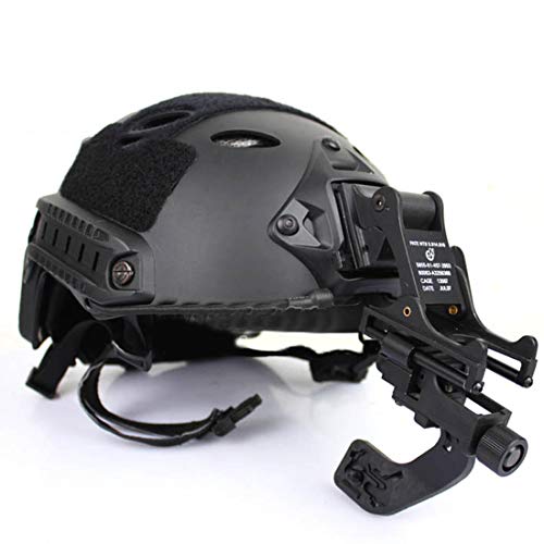 WLXW NVG Rhino - Soporte para Gafas de Visión Nocturna+Brazo J, Kit de Montaje Abatible para Casco Táctico Rápido Mich M88 Compatible con PSV-14