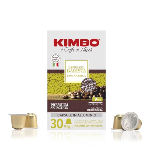 Kimbo Capsule Compatibili Nespresso* Original in Alluminio - 30 Capsule - Espresso Barista 100% Arabica
