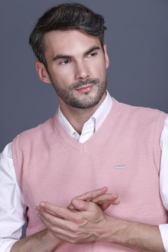 Image of V Neck Cotton Half Sweater for Man Winter Wear - Pullover Sweater for Men