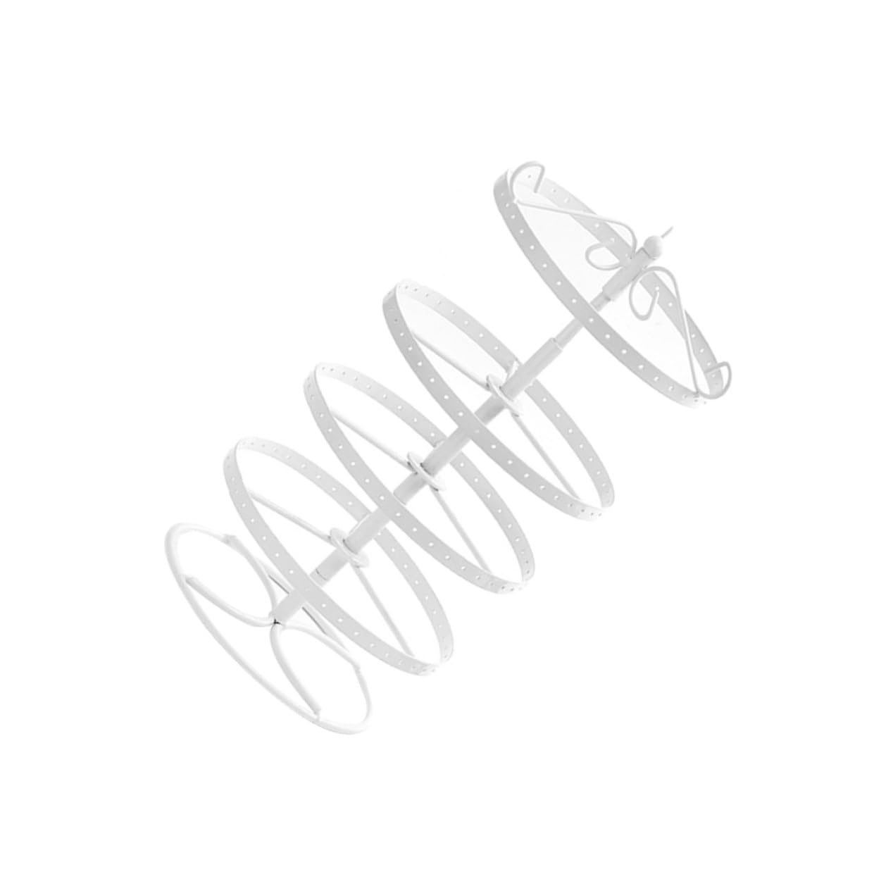 LIFKOME Espositore Orecchini Girevole in Metallo 4 Livelli 168 Fori | Bianco, 1 Pezzo, Struttura in Ferro Artigianale, Soluzione Semplice per Ordinare e Mostrare Accessori