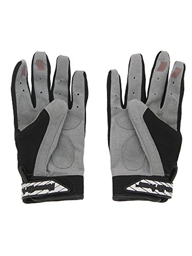 Race-Driven ATV MX Off Road Silicone Fingertip Riding Gloves Black Large