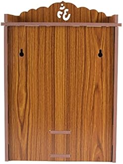 Decorative Wooden Temple with Doors | MDF Mandir for Home Pooja, Office & Gifting (454)
