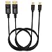 Moread Mini DisplayPort to DisplayPort Cable, 6 Feet, 2 Pack, Gold-Plated Thunderbolt to DisplayPort (Mini DP to DP) Display Cable 4K Resolution Ready - Black