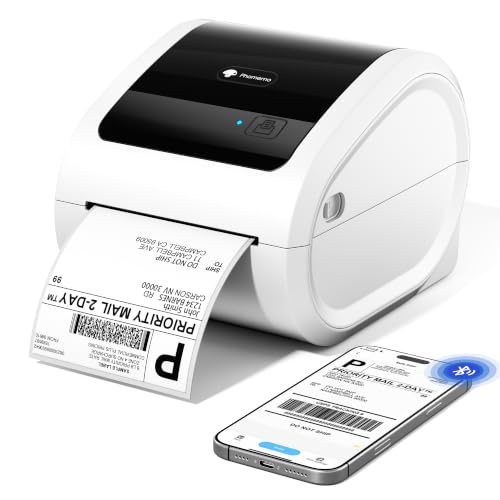 Image of Phomemo D520BT Thermal Label Printer with Built-in Paper Bin