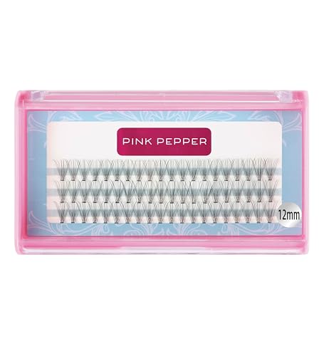 PINK PEPPER セルフ まつげエクステ セルフまつエク 部分ツケマ 部分用 DIY マツエク フレアー 10本束 (12mm)