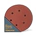 POWERTEC 45212 A/O Hook and Loop 6 Hole Disc, 6-Inch, 120 Grit, 25 PK