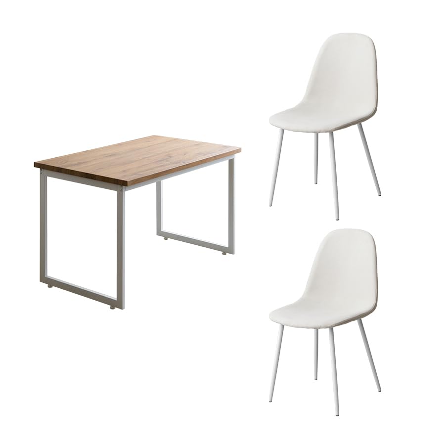 Amazon｜家具350 ダイニングテーブルセット 2人用 幅110cm 3点セット 
