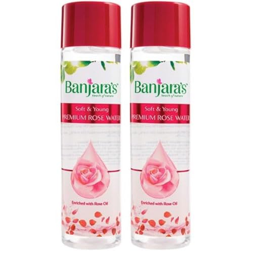 Soft & Young Premium Rose Water Enriched with Rose Extract | Alcohol Free, Paraben Free | Tones the Skin | Maintains The pH Balance of the Skin - 120ml x 2 - Twin Pack