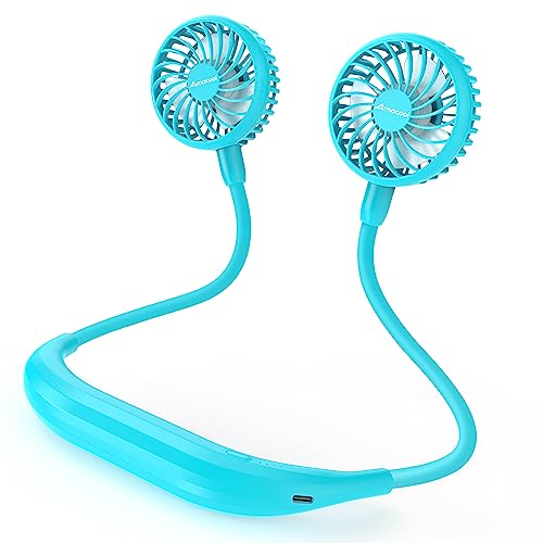 AMACOOL Portable Neck Fan, Lightweight Wearable with Hands-Free Comfort, 360°