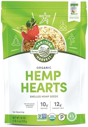 Manitoba Harvest Organic Hemp Hearts, Shelled Hemp Seeds, 18 oz
