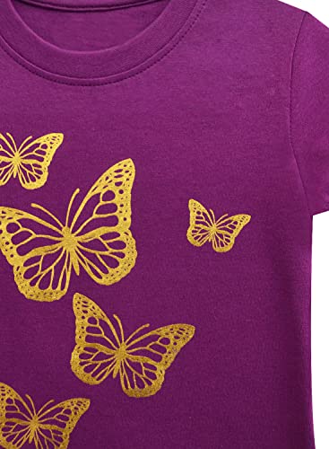 Image of A.T.U.N. (ALL THINGS UBER NICE) Girls Cotton Regular Fit Stylish Printed T-Shirt Cool & Breathable