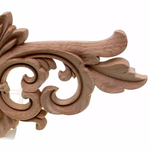 Apliques de adorno flores talladas en madera noble para ebanistería tradicional 8