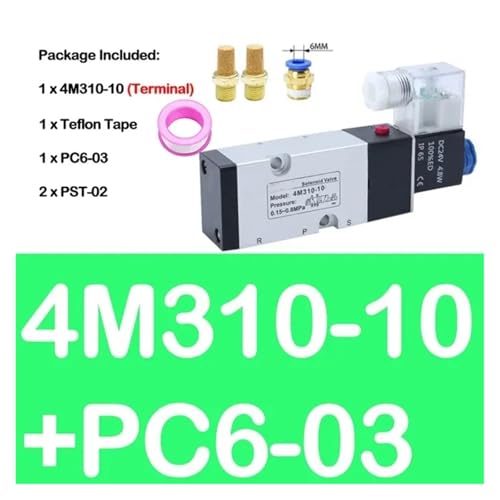 Électrovanne électrique pneumatique 4M310-10 distributeur haut rendement 2 positions