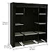 Homebi Clothes Closet Portable Wardrobe Durable Clothes Storage Organizer Non-Woven Fabric Cloth Storage Shelf with Hanging Rod and 10 Shelves for Extra Storage, 59.05