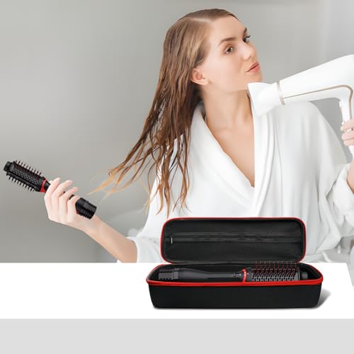 Image of Hard Carrying Case for Revlon Hair Dryer Brush Original 1.0 /Plus 2.0,Portable Travel Storage Bag Compatibility with All Brand Hot Tools Volumizer Hot Air Brush (Red)