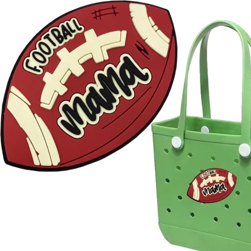 Sports Charms for Bogg Bag Rugby,Football Decoration Accessories Charm for Bogg Bags Original All Models, Bag Charms Compatible with Simply Southern Totes,Insert Decorative for Handbag Beach Tote Bag