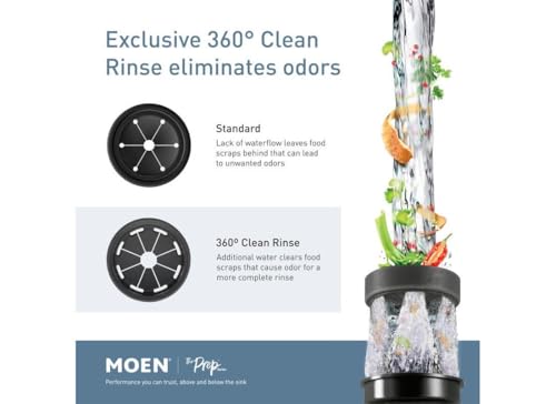 Image of Moen Gray EX Series Prep Series 1 /2 Horsepower Garbage Disposal, EX50C