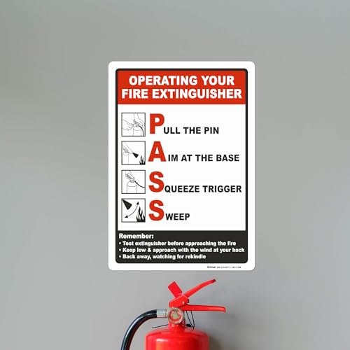 Panneau Operating Your Fire Extinguisher Brimar en vinyle InfiniStick durable