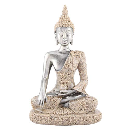 Jadeshay Estatua de Buda,Figura Decorativa de Compacto Meditación Buda Sentado...