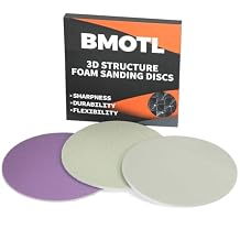 6 Inch Foam Sanding Discs 3Pcs 2000/3000/5000 Grit Hook & Loop Wet Dry Performance Sand Paper for Orbital Sander, Round Sandpaper Replacement Pad for Automotive Polishing/Finishing
