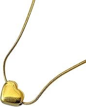 Myjewel Gold Plated Anti-Tarnish Heart shaped linked Pendant Necklace for Women