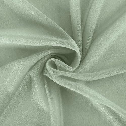 Image of Sage Green Wedding Glitter Arch Draping Fabric 29 inch x 6.5 Yards 2 Panels Sheer Backdrop Curtains Drapery for Summer Wedding Ceremony Birthday Party Indoor Ceiling Decor