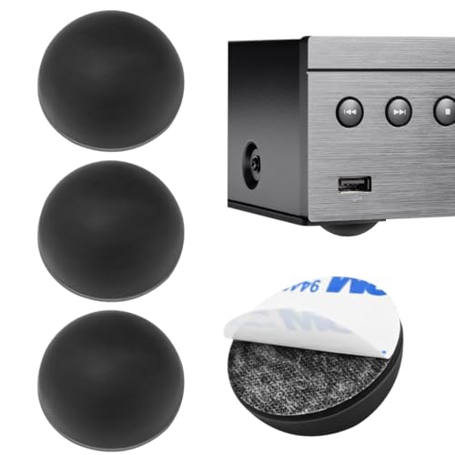 MOLZINY 4 Pezzi Piedini Isolanti Autoadesivi in Silicone Gommini Adesivi 30mm Piedini Gomma Nero Gommini Paracolpi Autoadesivo Gommini Antiscivolo Adesivi per Impianti Audio Elettrodomestici