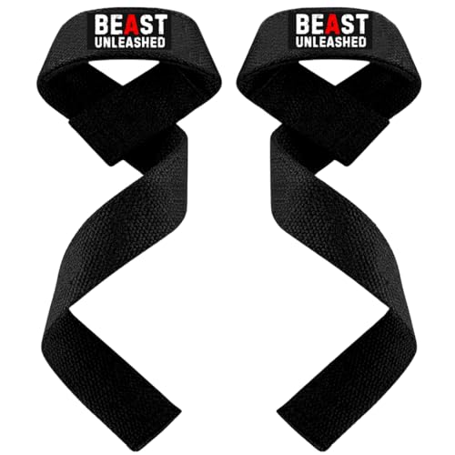 Muscleape Weight Lifting Straps Wrist Supporter For Gym Beast Mode. Gym Accessories Men & Women. Wrist Strap For Gym With Wrist Support.Deadlift Strap Weightlifting Straps For Grip Gym Straps For Weight Lifting.