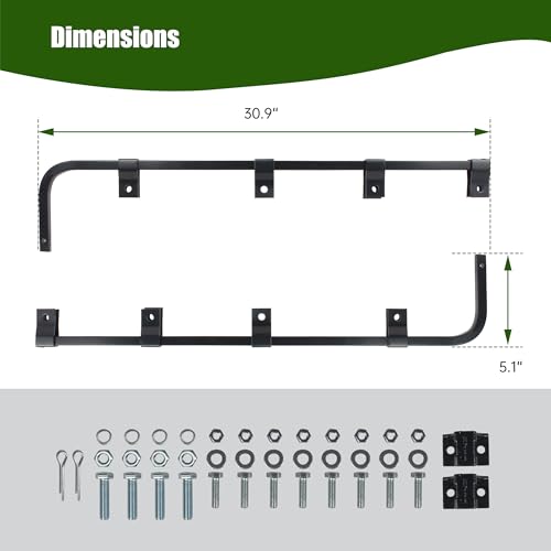 Image of Straight Mud Flap Hanger for Semi Trucks 30.9 inch Length, 1 Pair of Heavy Duty Semi Truck Mud Flap Hangers for Semi Truck Accessories.