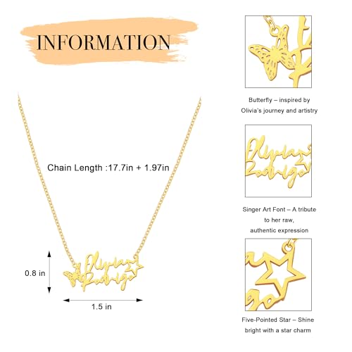 Inspired Name Necklace Compatible with Olivia, Music Singer Name Necklace for Fans Concert Accessories Gifts4