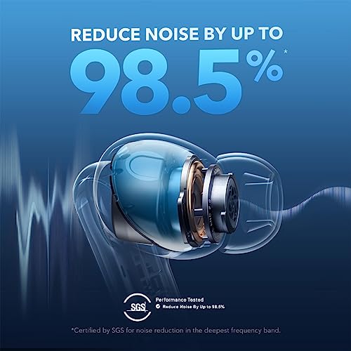 undefined Soundcore by Anker Liberty 4 NC Noise Cancelling Earbuds, 98.5% Noise Reduction, Adaptive Noise Cancelling to Ears and Environment, Hi-Res Sound, 50H Battery, Wireless Charging, Bluetooth 5.3 の商品画像 1