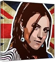 Dani Wilde - Pop Art Print (Comic Effect; Grungy Union Jack Background) 50 x 50 x 2 cm Large Square Deep Box Canvas 0205250173 Book Cover