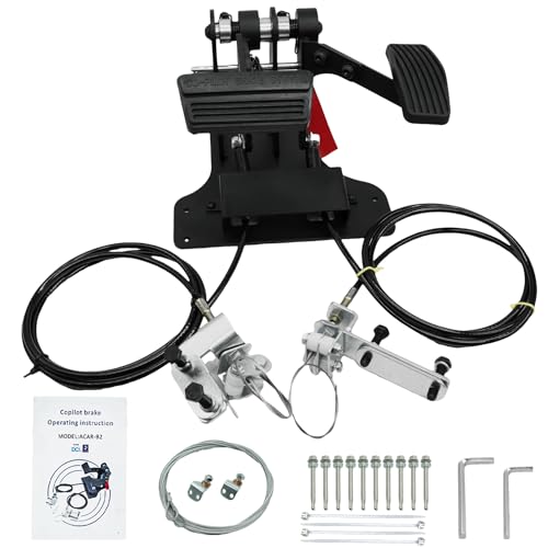 OEKITS Right Hand Drive RHD Conversion Kit Passenger Side Universal Dual Control Gas and Brake Car Pedals for Driving Instructor Student Drivers Assist ACAR-B2 ACARB2