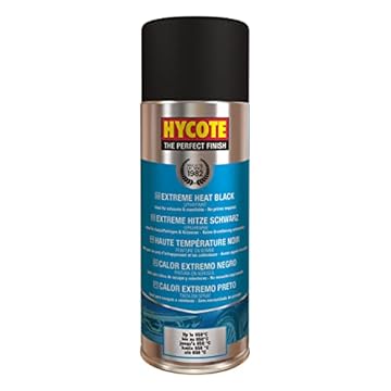 Hycote Fast Drying Extreme Heat Aerosol Car Spray Paint, Black, 400 ml