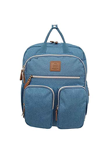 MOCHILA MATERNIDADE BOLSA MOMMY BAG ESPAÇOSA E RESISTENTE (Azul Claro)