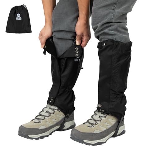 MULO Waterproof Leg Gaiters – Lightweight Adjustable Boot Gaiters for Hiking, Hunting, Climbing