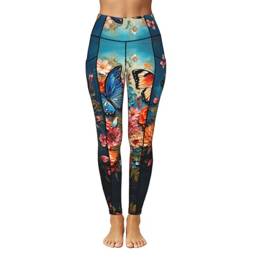 Leggings de moda con estampado de flores conjuntos de entrenamiento mujer 2