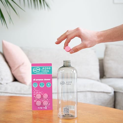 EzeeTabs Allzweckreiniger – Reinigungstabs für ein mikroplastikfreies, biologisch abbaubares und veganes Putzmittel – 4 x Reiniger für alle Oberflächen