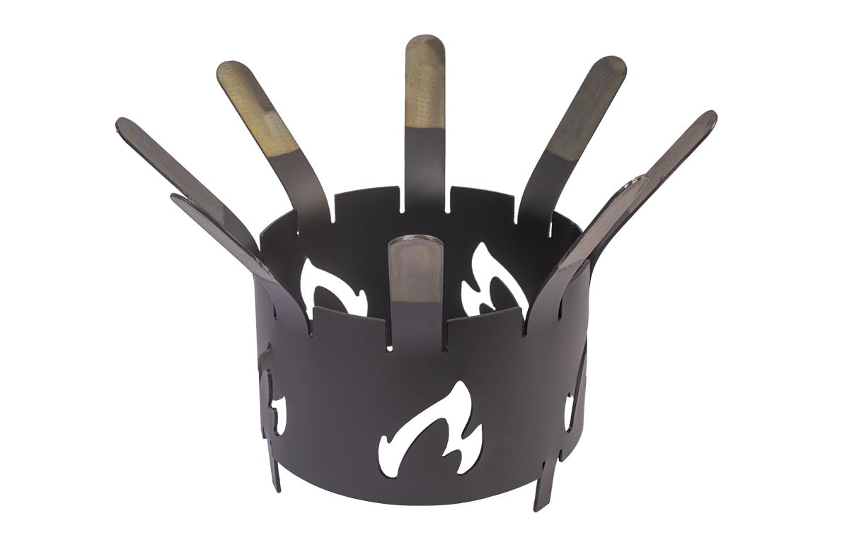 A. Weyck Tools Wok-Aufsatz Flamme 20cm für Feuerplatte + Brötchen-Spieße #26